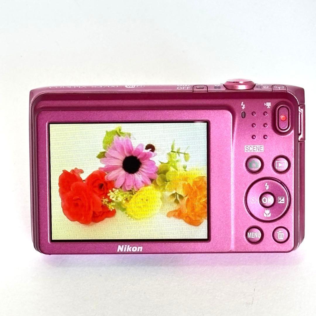 【美品】Nikon COOLPIX S3700 ニコン デジカメ　SDカード付