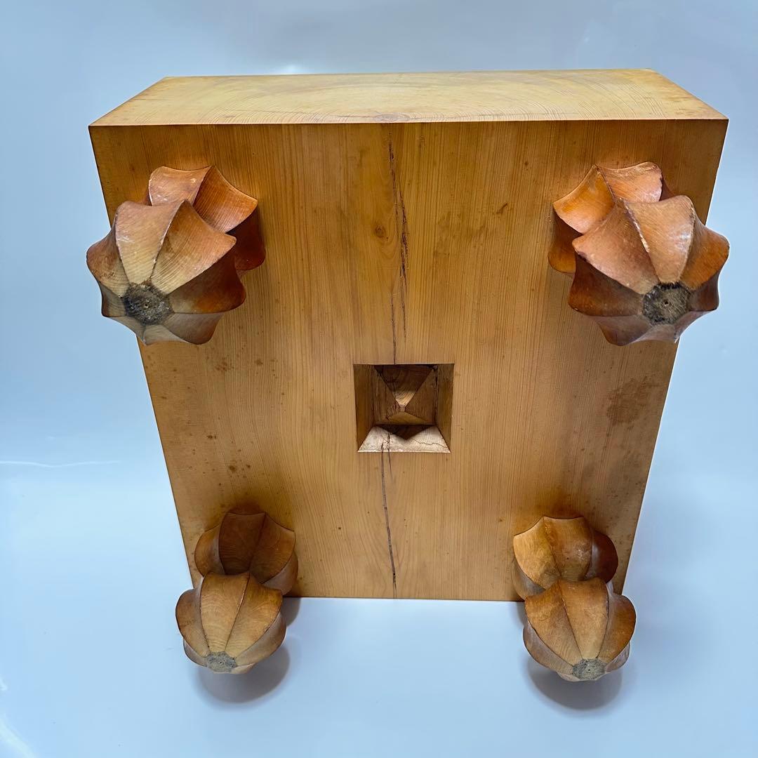 【良品】碁盤 本榧 ヘソ付き 脚付き 厚み18cm