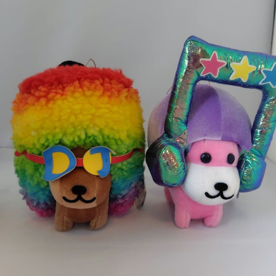 希少 レア レトロ アフロ犬 ぬいぐるみ セット music 4点