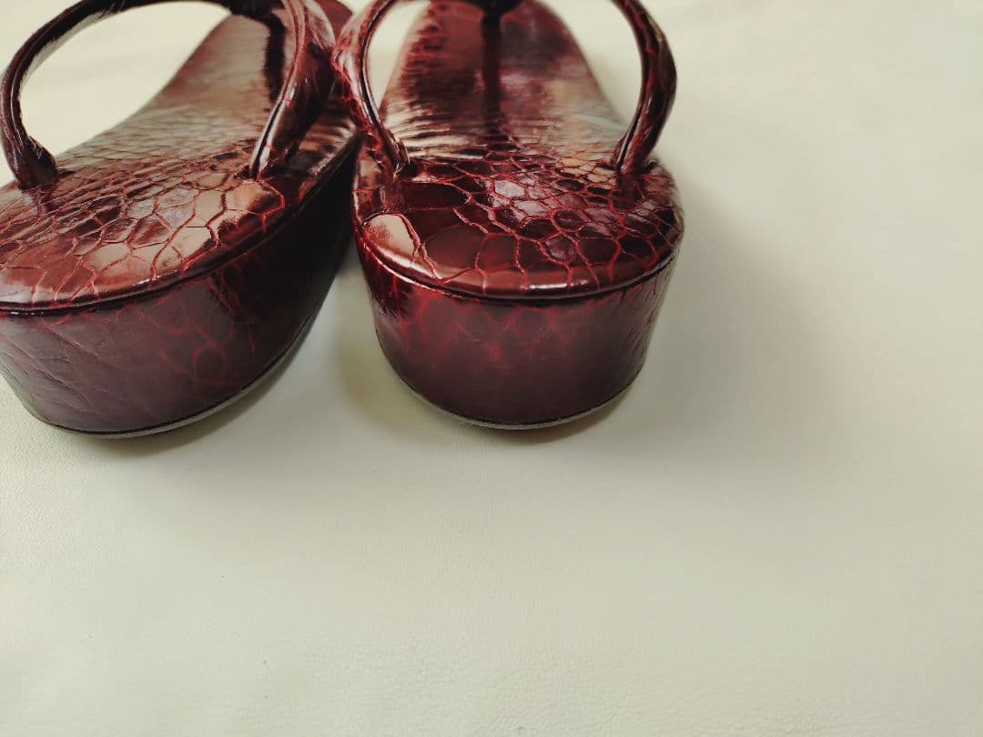 希少 タートルレザー ハンドバッグ 草履 亀革