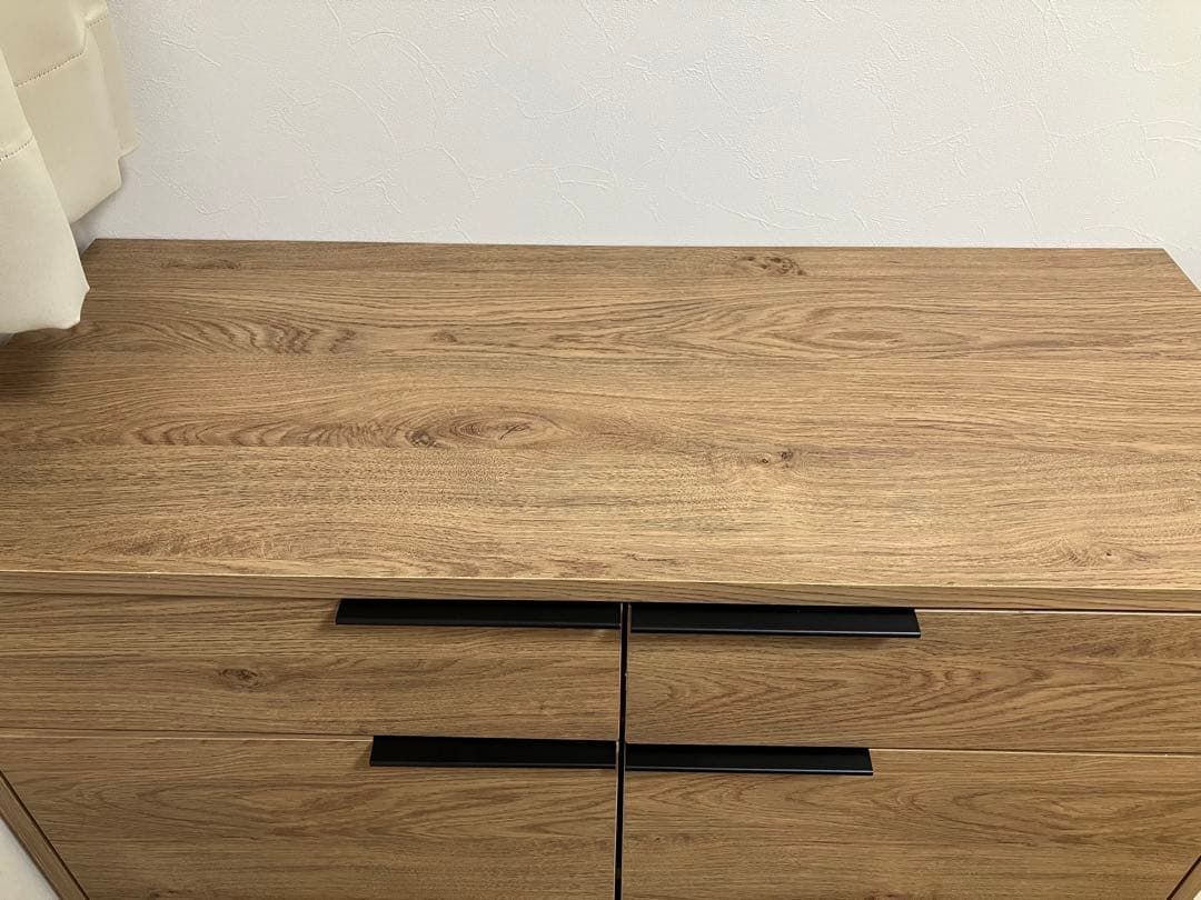 LOWYA キャビネット リビングボード 幅90チェスト木目調