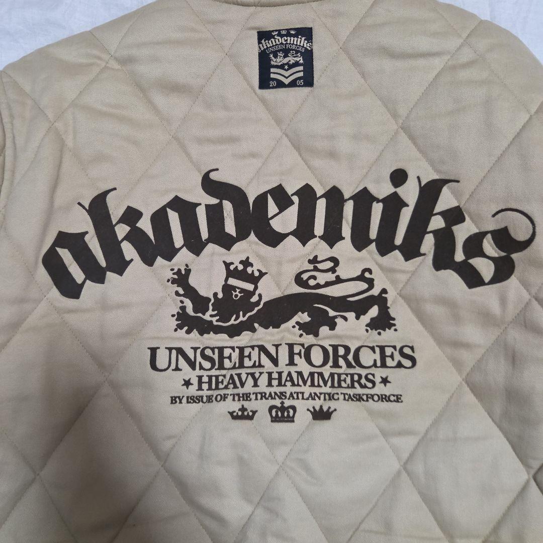 akademiks アカデミクス キルティングジャケット L ベージュ Y2K