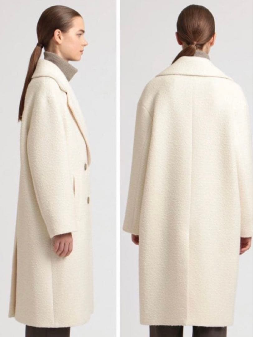 セオリーリュクス2023ツイードロングコート未使用ブラック