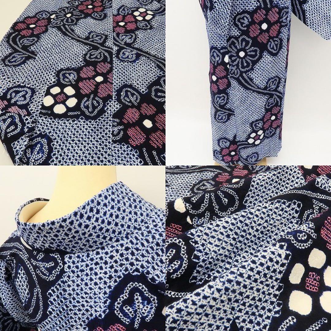 ライラック（プロフィール必読）✺美品 有松鳴海絞り 高級浴衣 A3291