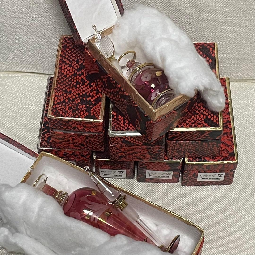 エジプト　香水瓶　ガラスボトル　ガラス工芸　アートグラス　合計9本セット　未使用