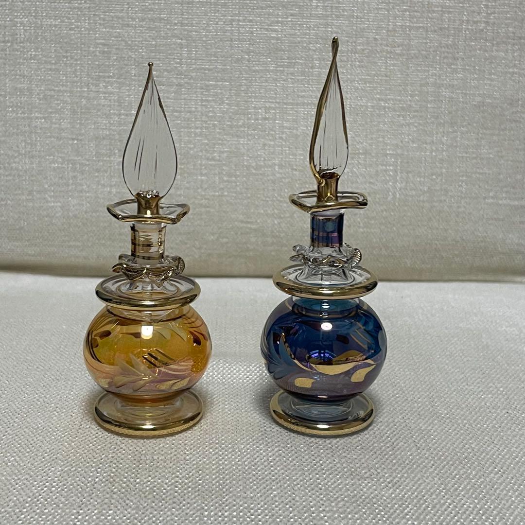 エジプト　香水瓶　ガラスボトル　ガラス工芸　アートグラス　合計9本セット　未使用