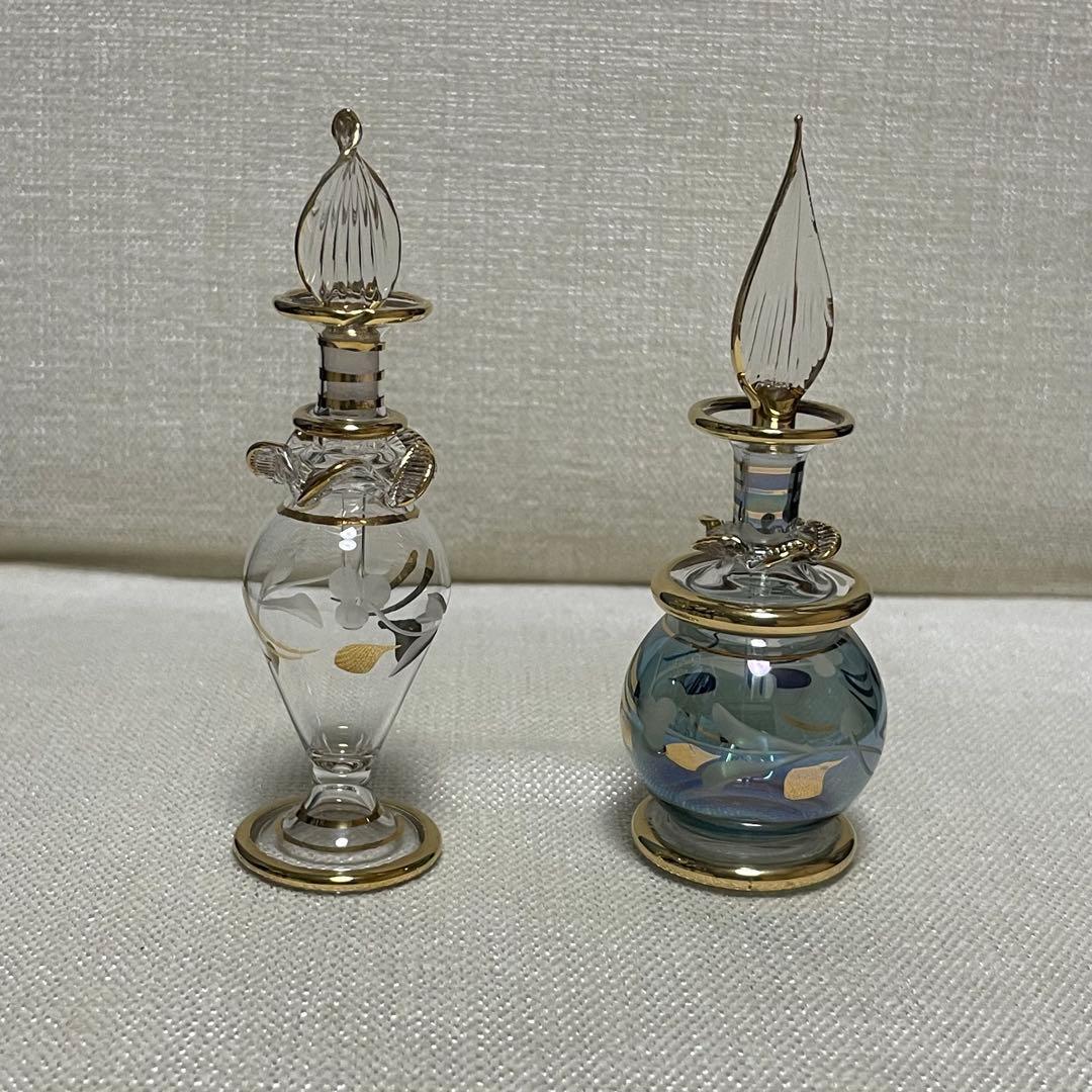 エジプト　香水瓶　ガラスボトル　ガラス工芸　アートグラス　合計9本セット　未使用