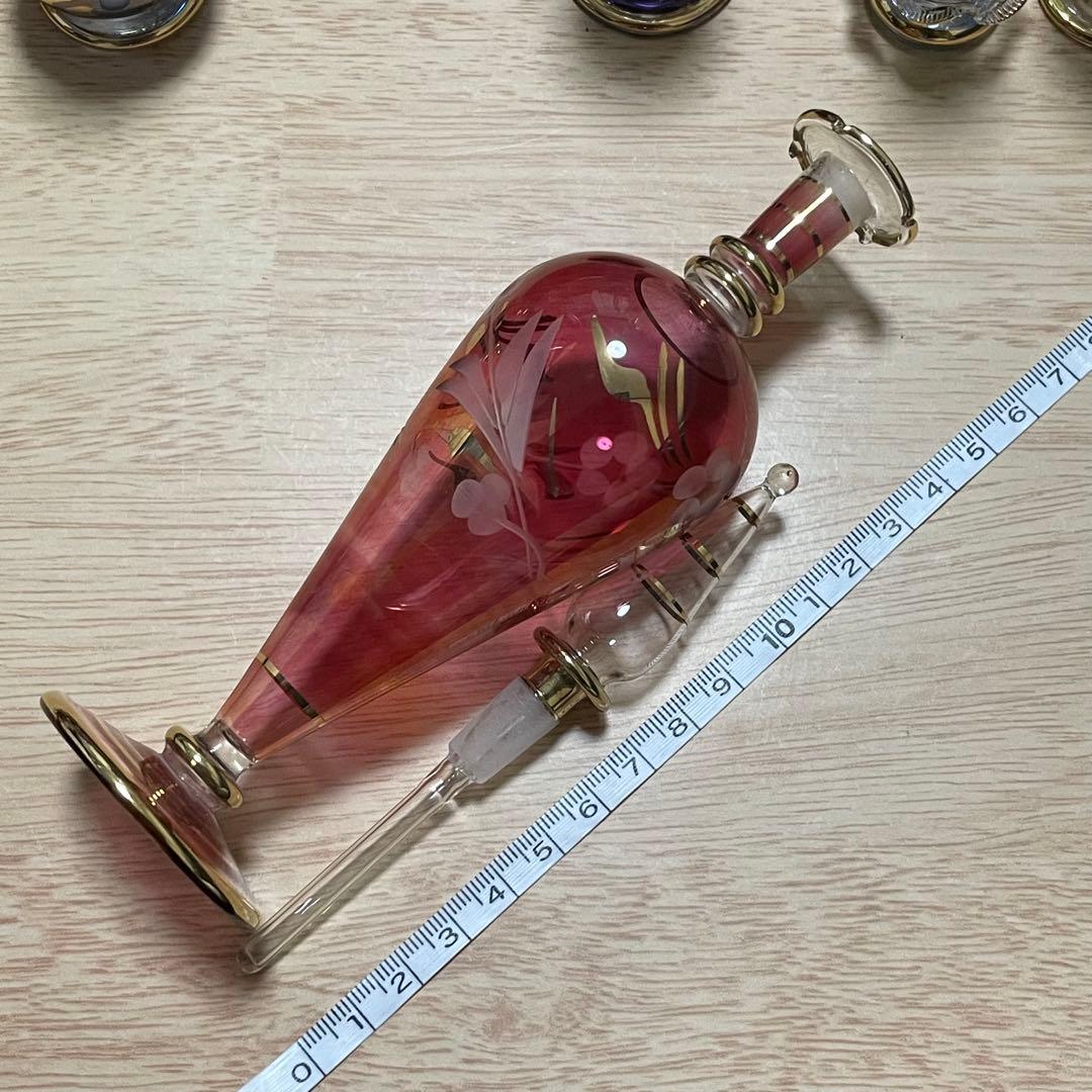 エジプト　香水瓶　ガラスボトル　ガラス工芸　アートグラス　合計9本セット　未使用