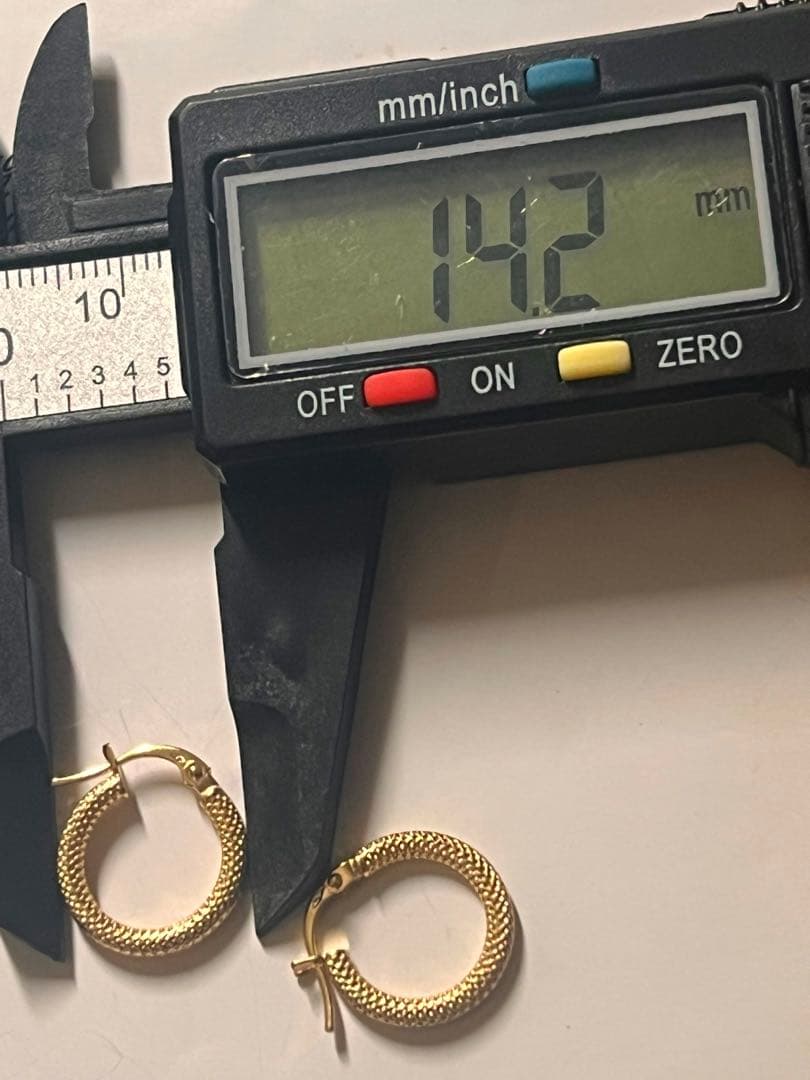 K18(750)ゴールド フープピアス