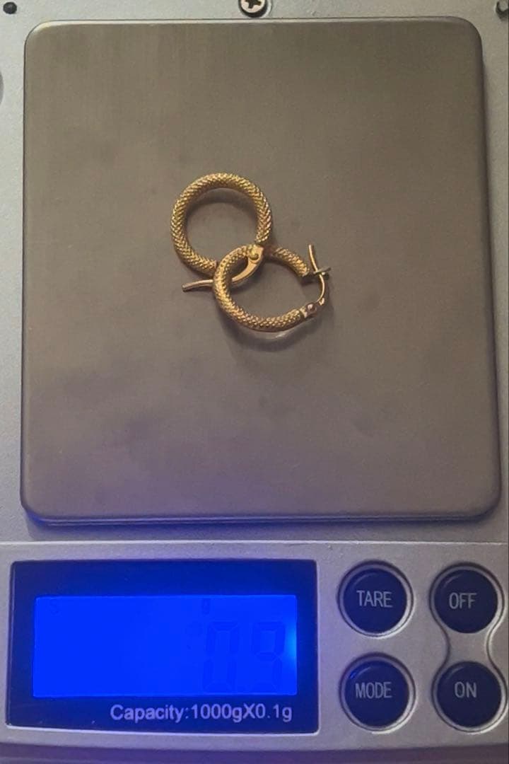 K18(750)ゴールド フープピアス