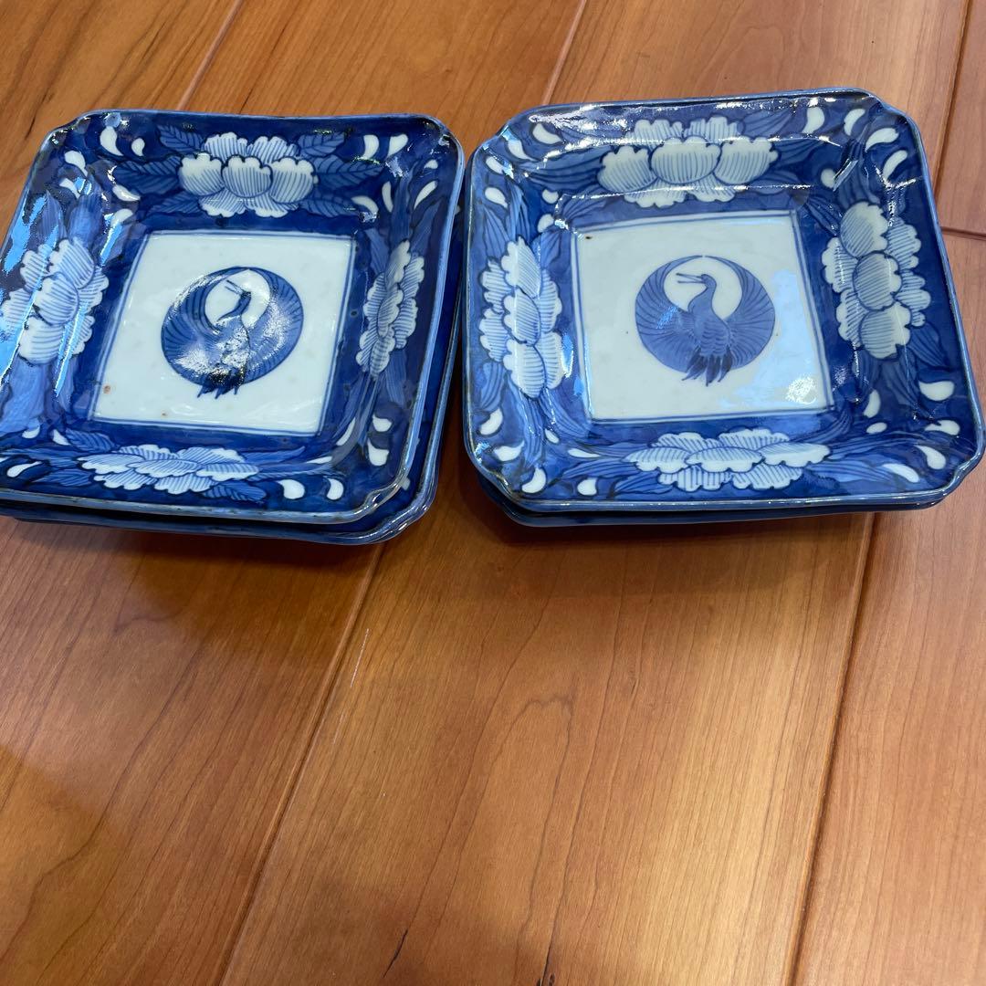 Antique IMari 伊万里焼　染付角皿