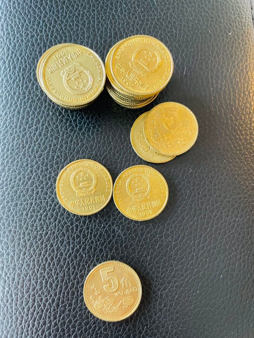 中国　梅花5角　棒金