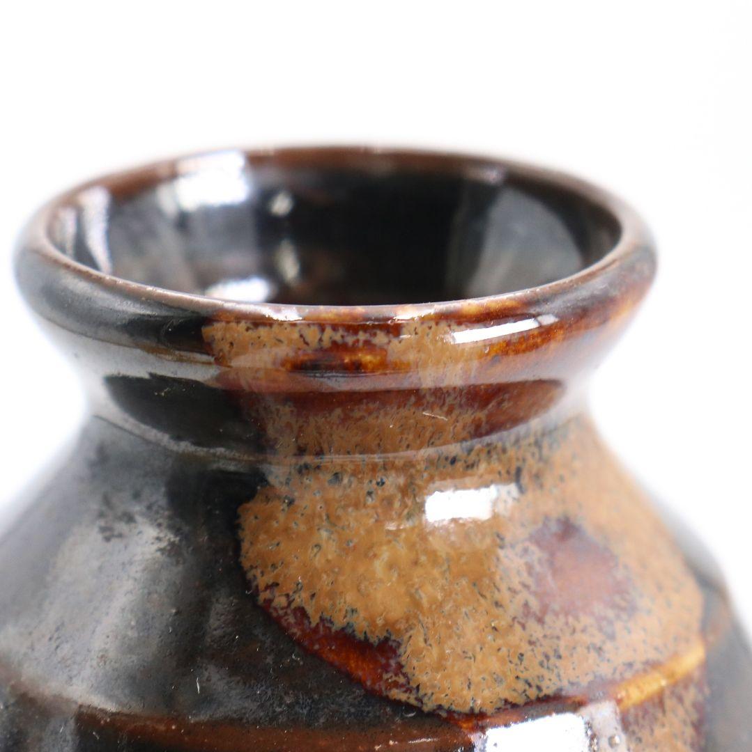 淡海ぜぜ 陽炎園(岩崎新定)造 膳所焼 侘助写 茶入 茶道具 共箱　V911