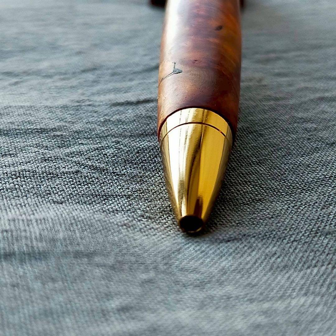 極上本花梨瘤　ハンドメイド　木軸ボールペン　G2　天然木　ゴールド