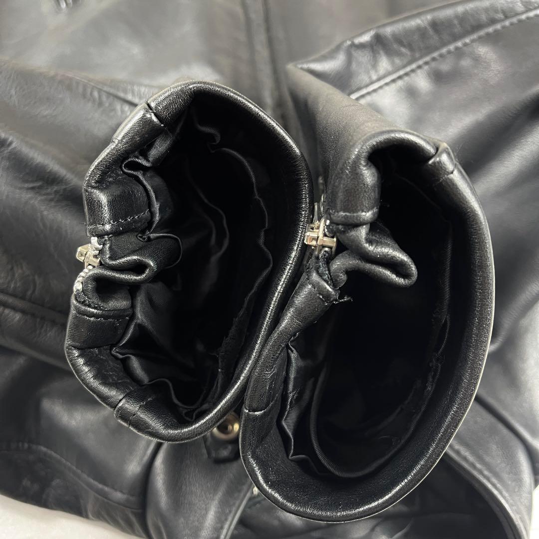 ✨極美品 ショット 641 ライダースジャケット 希少44 レザー 本革