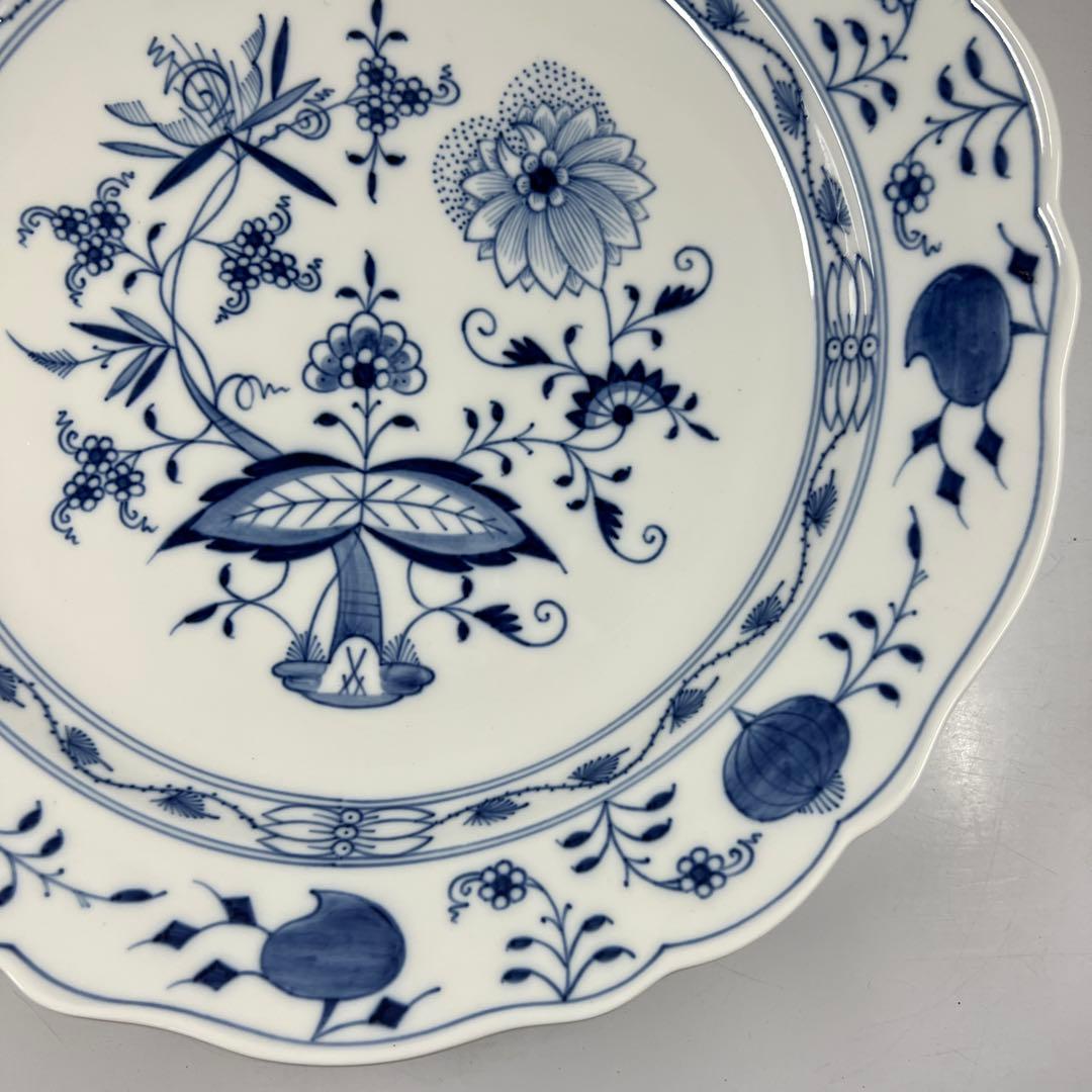 マイセン　ブルーオニオン　特大プレート　直径35㎝　東な7-0831⭐︎1F