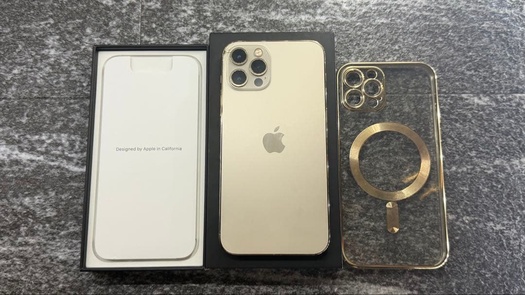 【美品】Apple iPhone 12 Pro 128GBゴールド 本体とケース