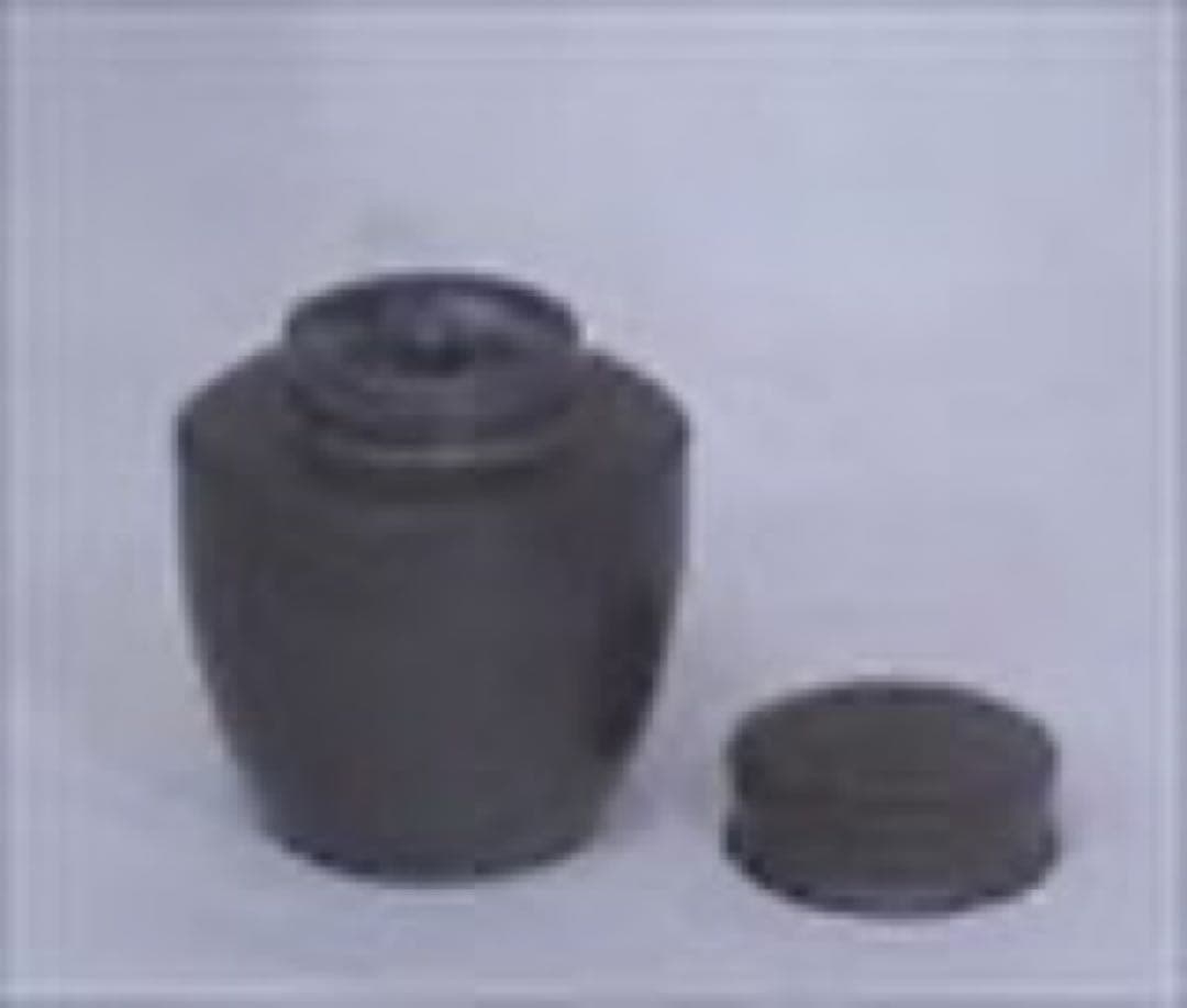 中国　清末　乾茂号造　錫製茶心壺　茶入