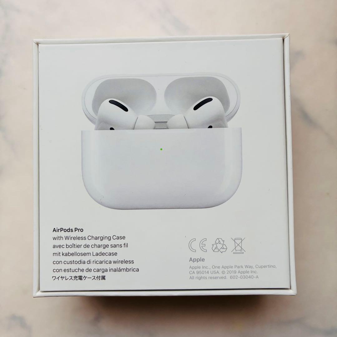 AirPods Pro 美品 ワイヤレス 充電ケース付き 箱付き アップル