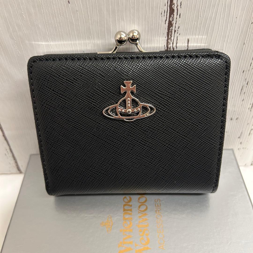 【ショッパー付き】Vivienne Westwood♡二つ折り財布♡ブラック