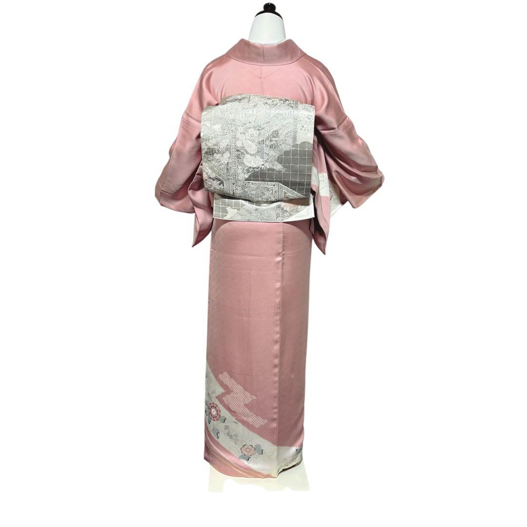 新品　ほぼ美品　袷　正絹　辻が花　訪問着　フルセット　4点　裄68