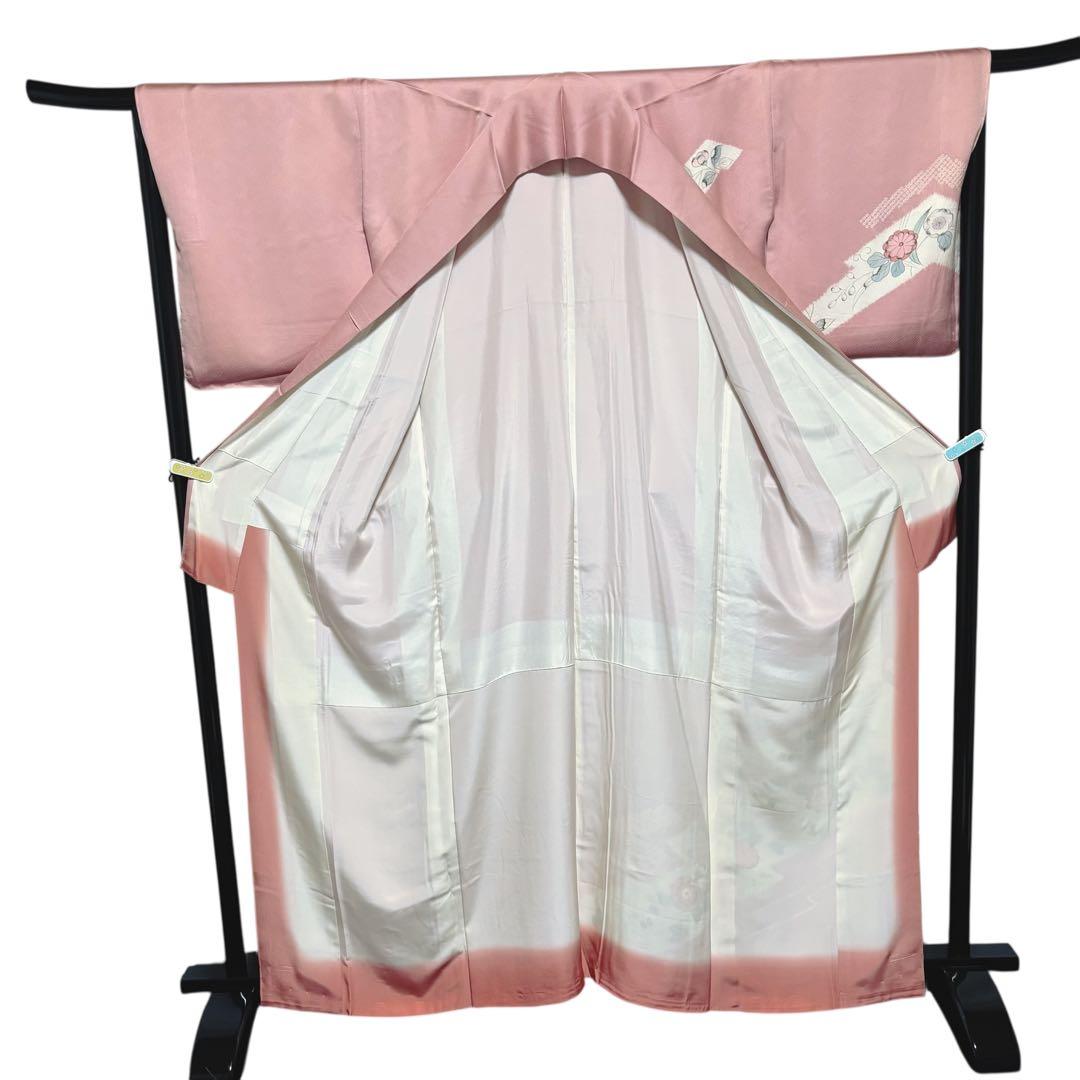 新品　ほぼ美品　袷　正絹　辻が花　訪問着　フルセット　4点　裄68