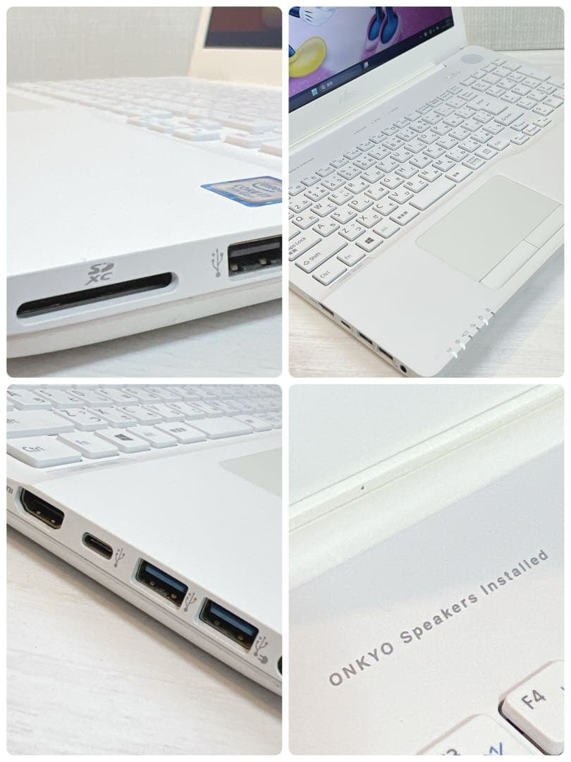 超美品、光沢白、高速SSD、7世帯i7、イラレ&オフィス2021、メモリ12G