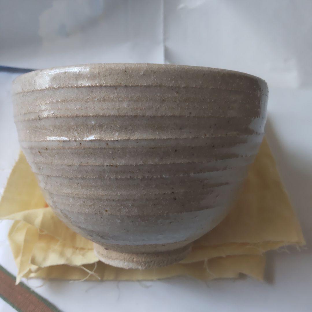 溝上一薊 作 唐津茶碗 唐津焼 共箱 共布 茶碗 茶道具 抹茶碗 新品 未使用