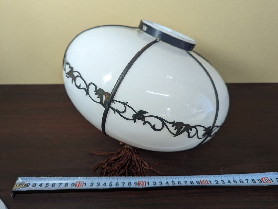 ペンダントライト 照明 昭和レトロ 大正ロマン 乳白色 当時物 アンティーク希少