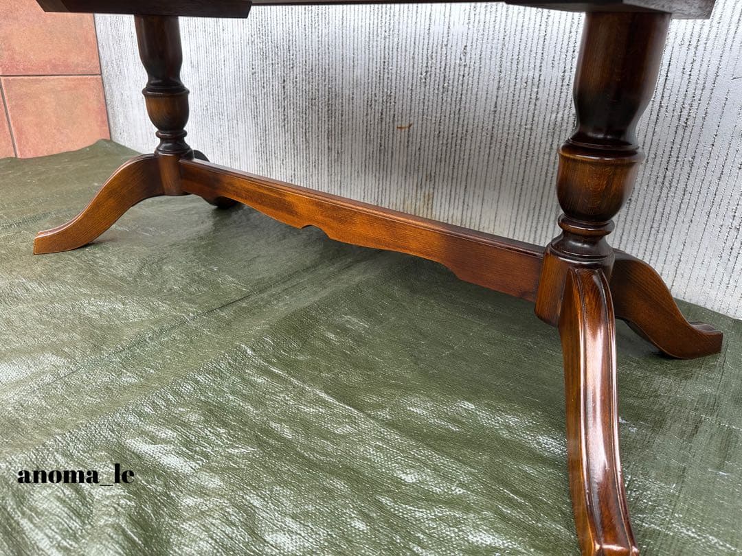 【センターテーブル】カリモク　コロニアル　昭和レトロヴィンテージ◎