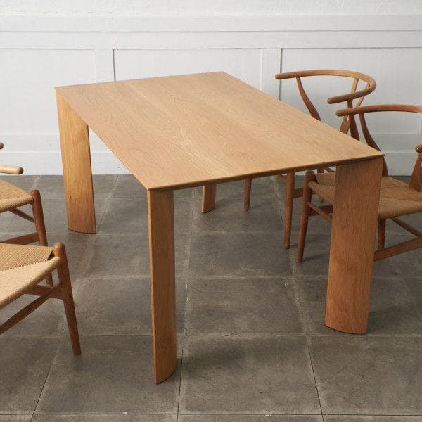 88814★オーク 無垢材 ダイニングテーブル W1400xD850