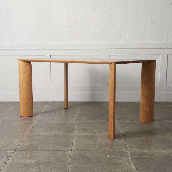 88814★オーク 無垢材 ダイニングテーブル W1400xD850