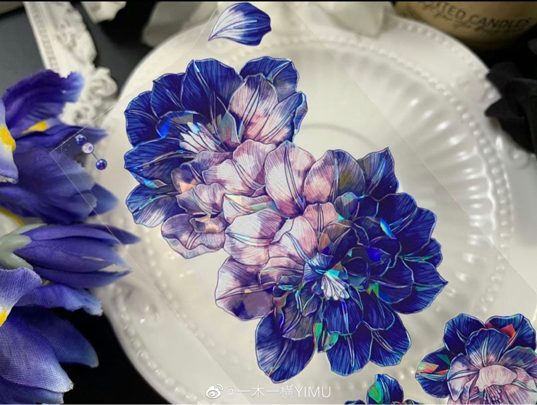 M1277.一木一横 墨韵流光 マスキングテープ 贝壳光PET