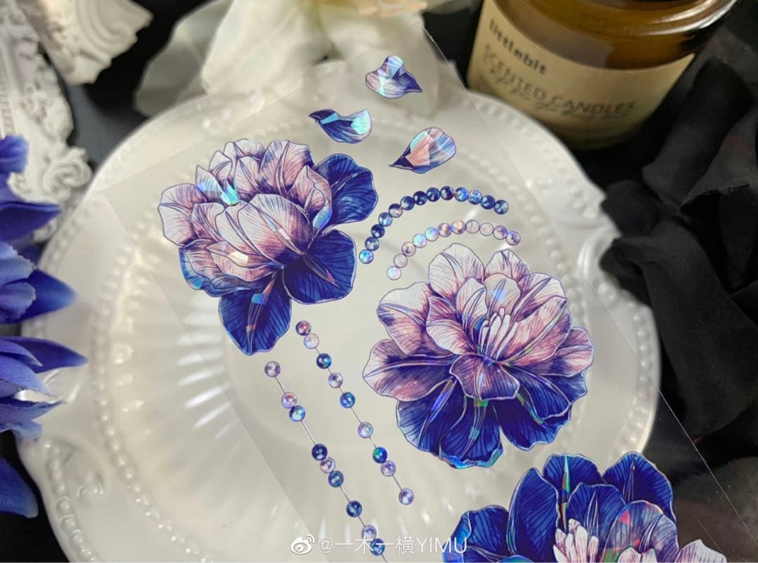 M1277.一木一横 墨韵流光 マスキングテープ 贝壳光PET