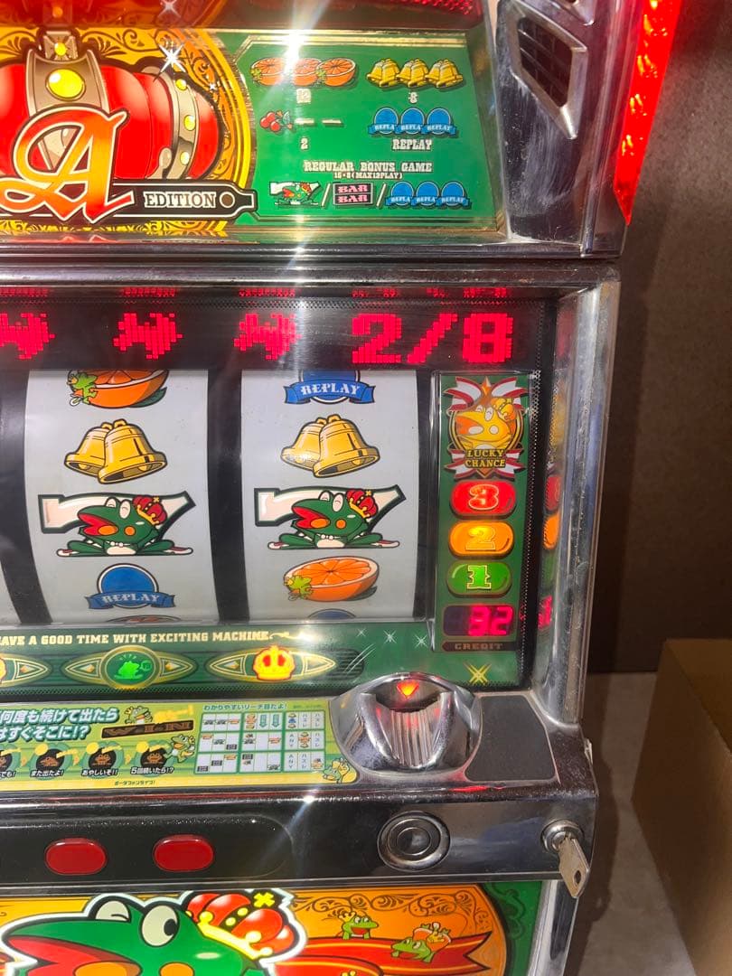 動作良好 パチスロ実機 山佐 キングパルサーエース 機 レトロスロット