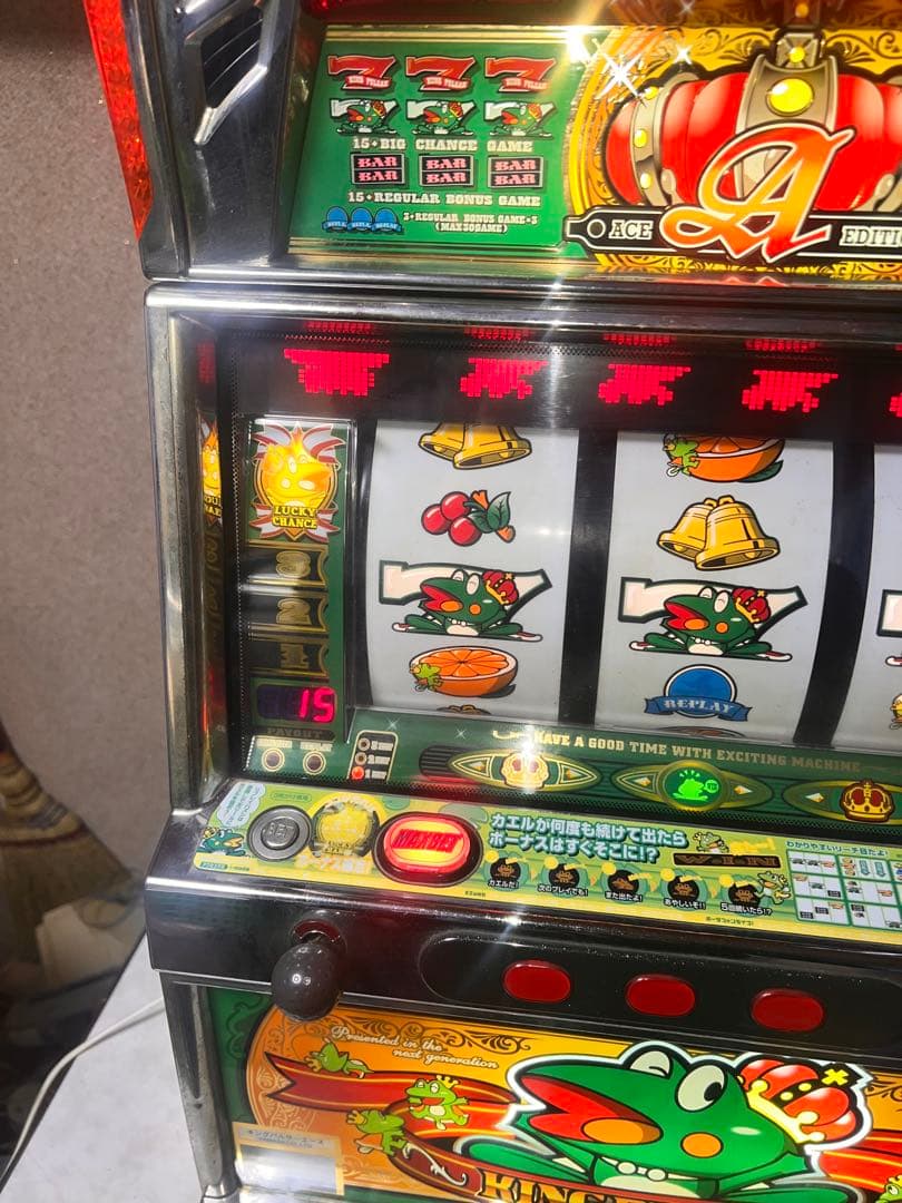 動作良好 パチスロ実機 山佐 キングパルサーエース 機 レトロスロット
