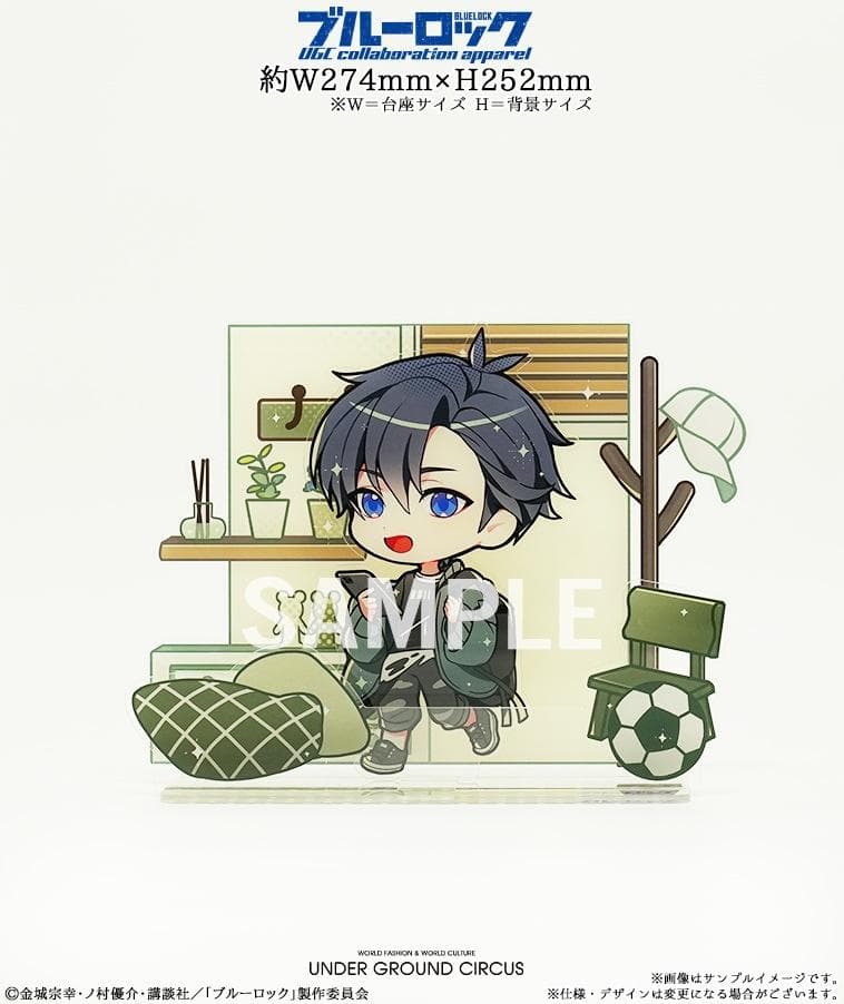 ブルーロック 潔世一 UGCコラボ アパレル BIGアクリルスタンド Wセット