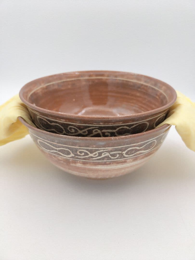 a820 萩焼 瓢唐草 福寿重鉢 堀之内宗完箱書 田原陶兵衛 木箱 菓子器　茶道