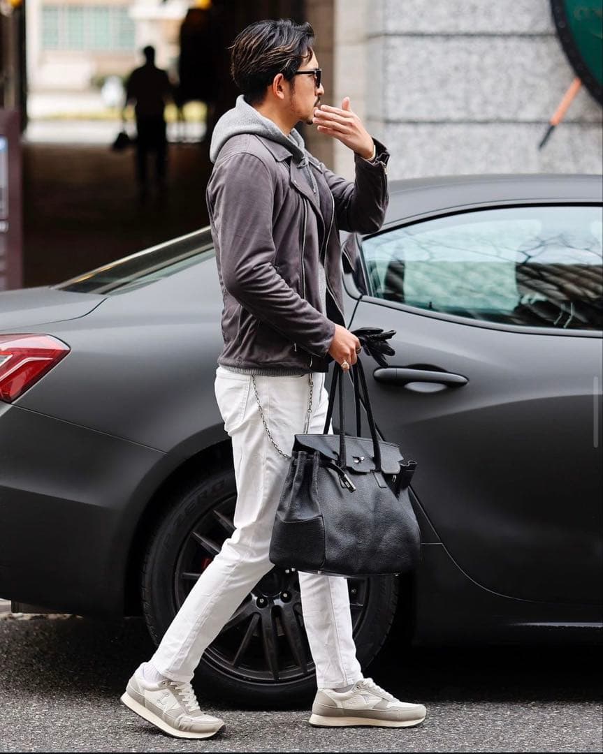 EURO KENNY スモーク シングルライダースジャケット