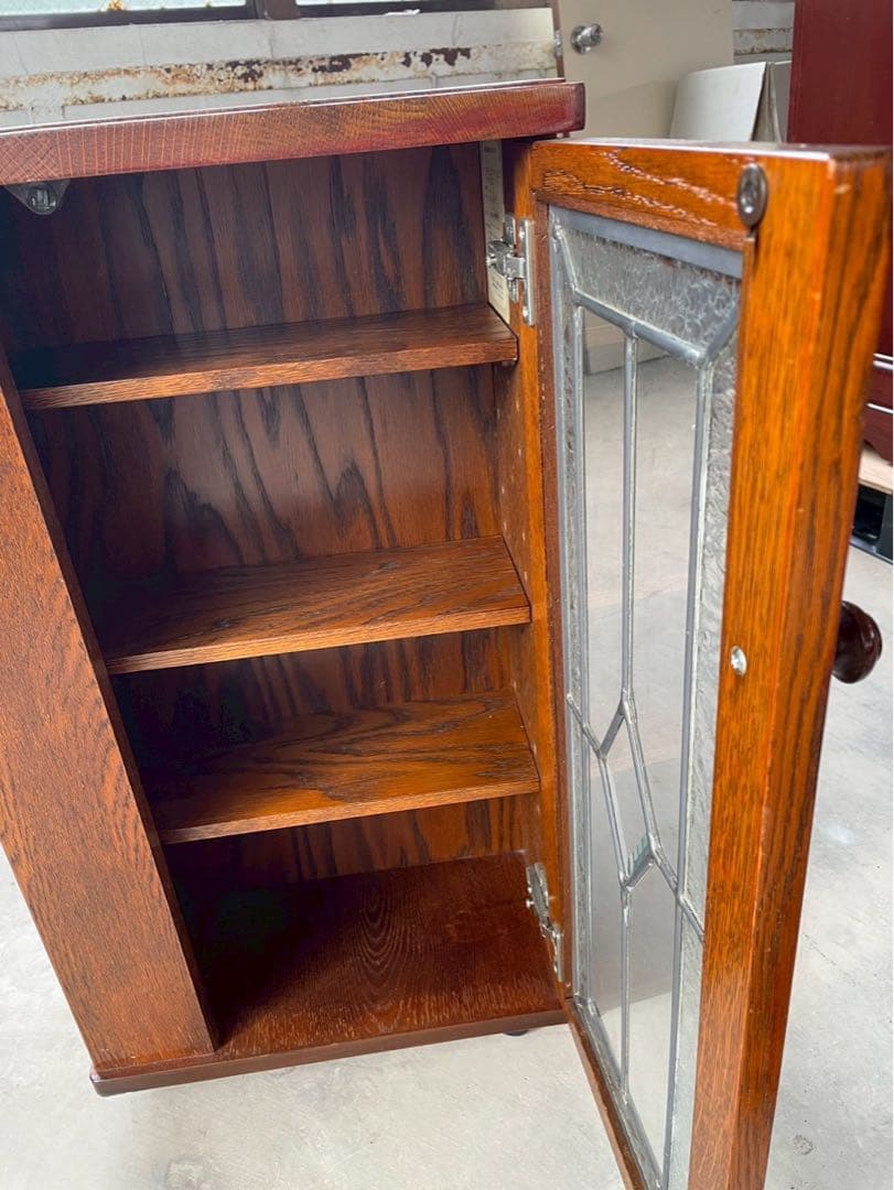 三越　ブルージュ　ステンドグラスサイドテーブル　収納棚