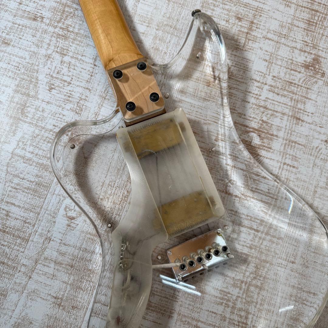 Barclay クリスタルギター　透明　レア　スケルトン　ケース付き