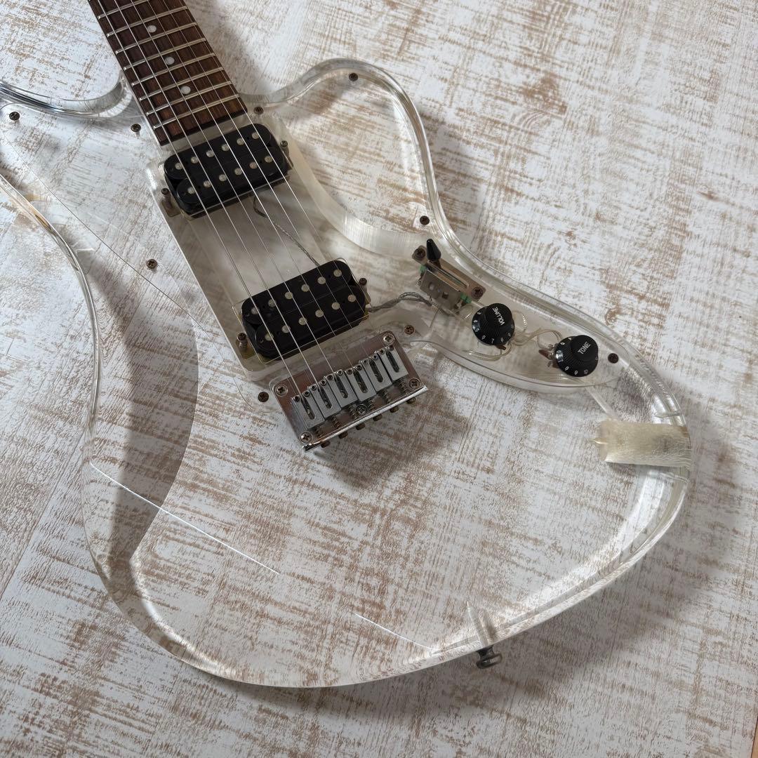 Barclay クリスタルギター　透明　レア　スケルトン　ケース付き