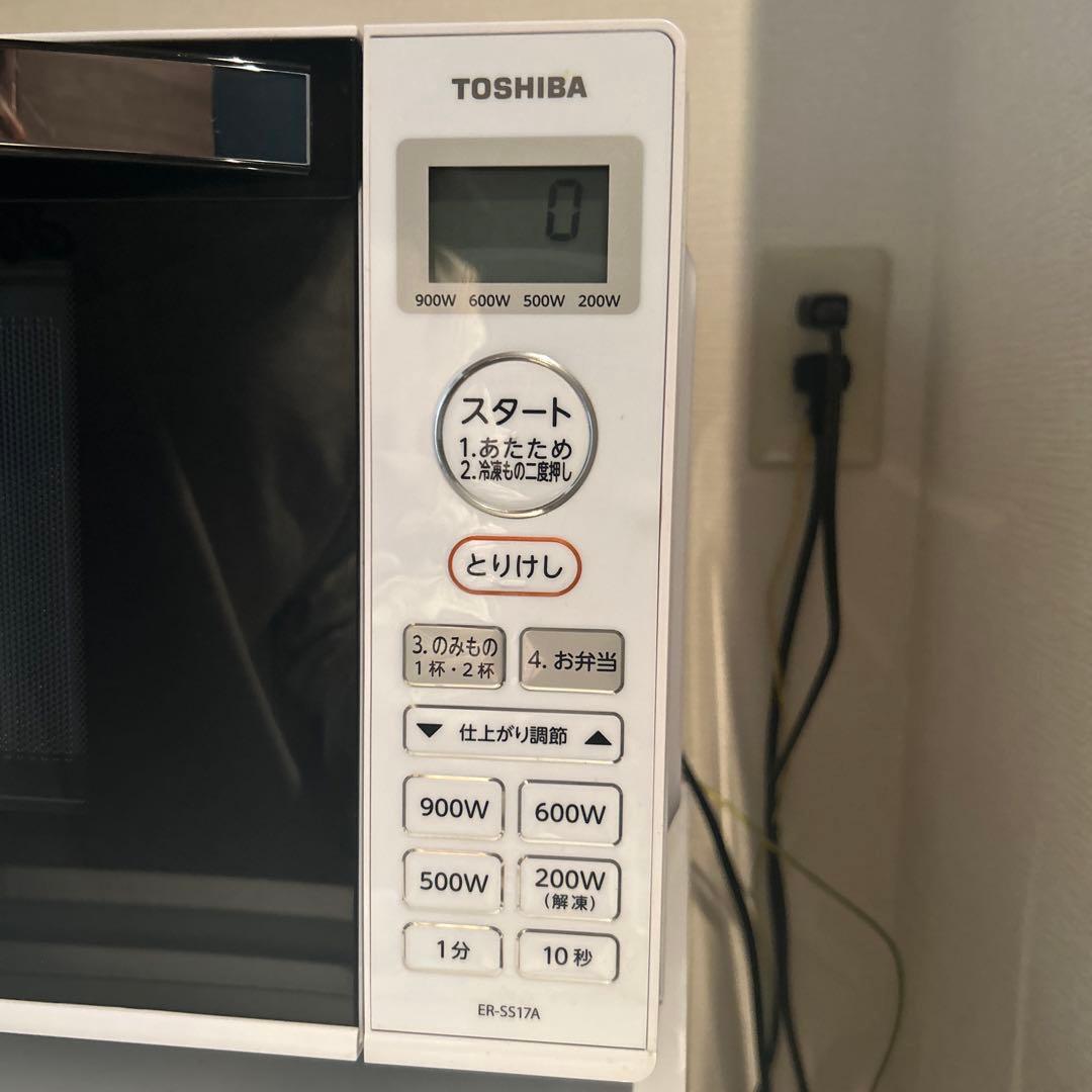 東芝　ER-SS17A-W　単機能レンジ　17L　扉縦開き　ホワイト
