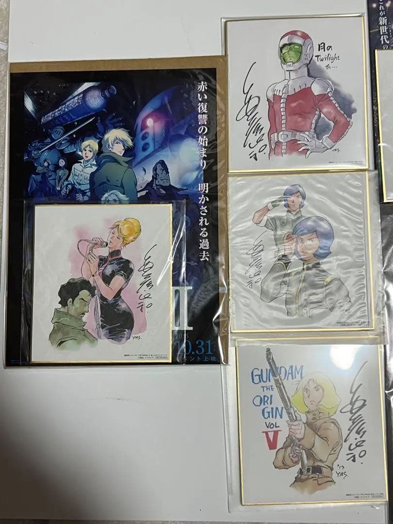 機動戦士ガンダム THEORIGIN安彦良和総監督描き下ろしミニ色紙10枚セット