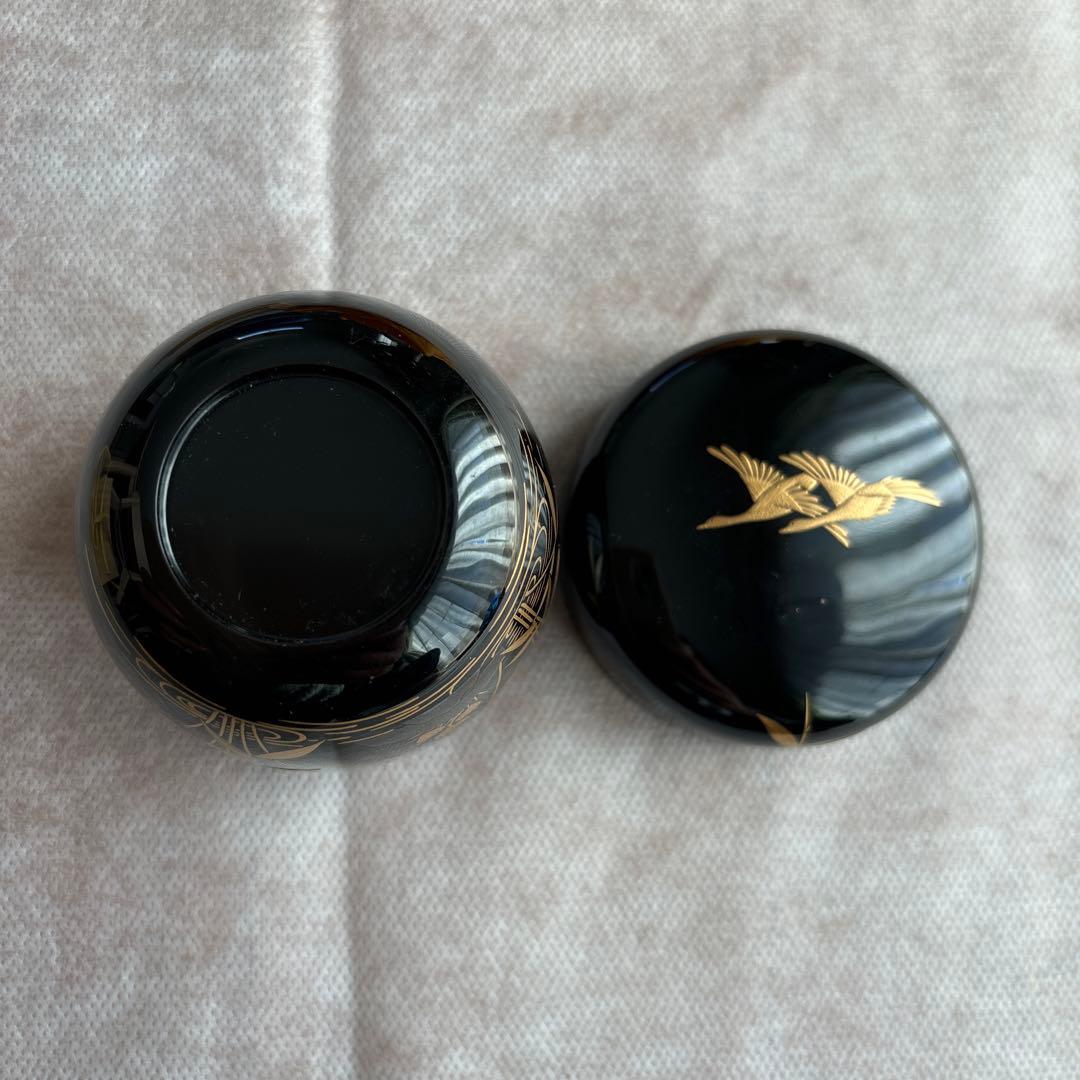 茶道具　中棗　松雲　二季鳥蒔絵