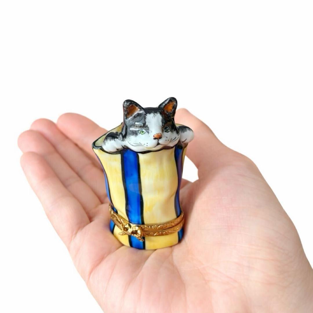 【世界限定750点】 リモージュボックス 猫 証明書付 フランス 小物入れ