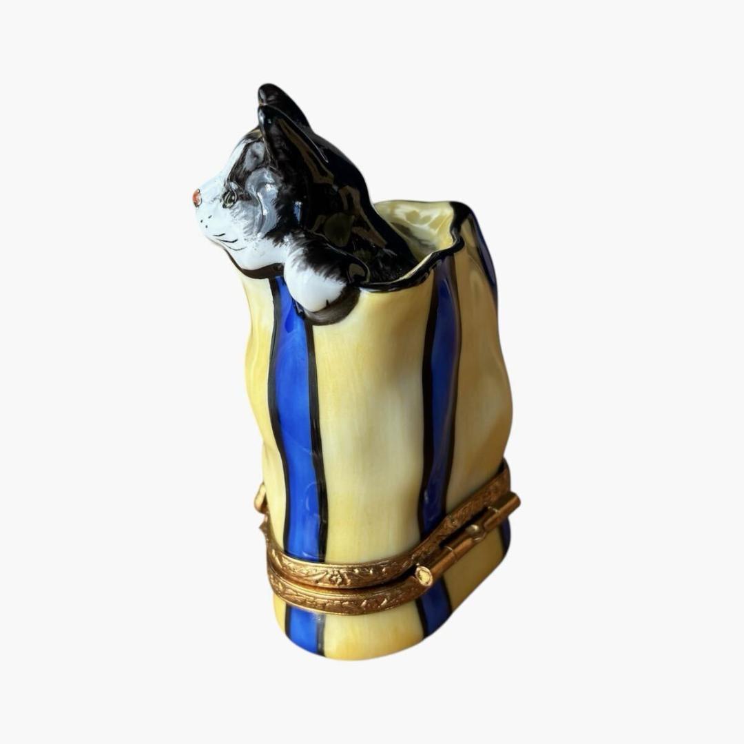 【世界限定750点】 リモージュボックス 猫 証明書付 フランス 小物入れ