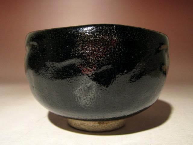 初20%off20日迄☆楽十二代弘入 黒茶碗【老松】☆惺斎・即中斎箱書☆u622