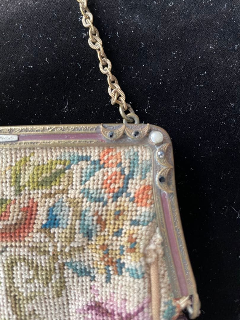 フランスアンティーク　 プチポワン　バッグ