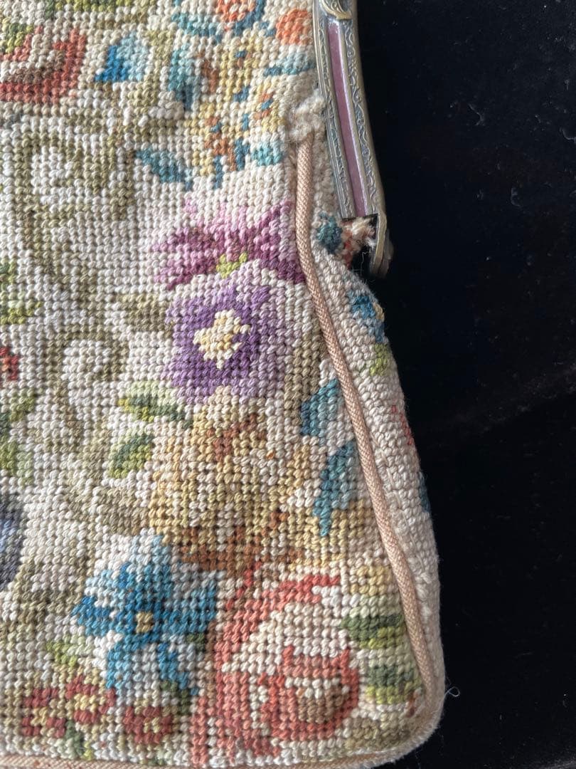 フランスアンティーク　 プチポワン　バッグ